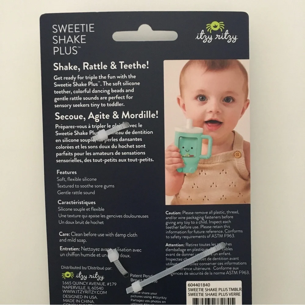 NEW Itzy Ritzy Sweetie Shake Plus Silicone Teether
